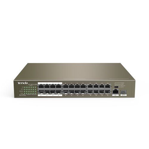 SWITCH TENDA TEF1126P-24-250W V2.0 24P 10/100 PoE +1P GIGABIT+1P SFP(combo)Rackmount Potenza PoE 250W - Disponibile in 3-4 giorni lavorativi