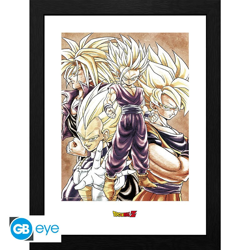 ABYSTYLE DRAGON BALL - Poster incorniciato: "Super Saiyans" (30x40) - Disponibile in 2/3 giorni lavorativi