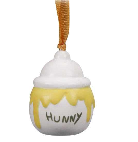 DISNEY: WINNIE THE POOH - Decorazione natalizia/ regalo in ceramica " Honey" 5 cm - Disponibile in 2/3 giorni lavorativi