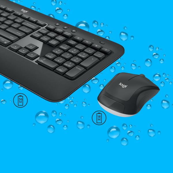 Logitech MK540 Advanced - Set mouse e tastiera - senza fili - 2.4 GHz - QWERTY - USA Internazionale - Disponibile in 3-4 giorni lavorativi