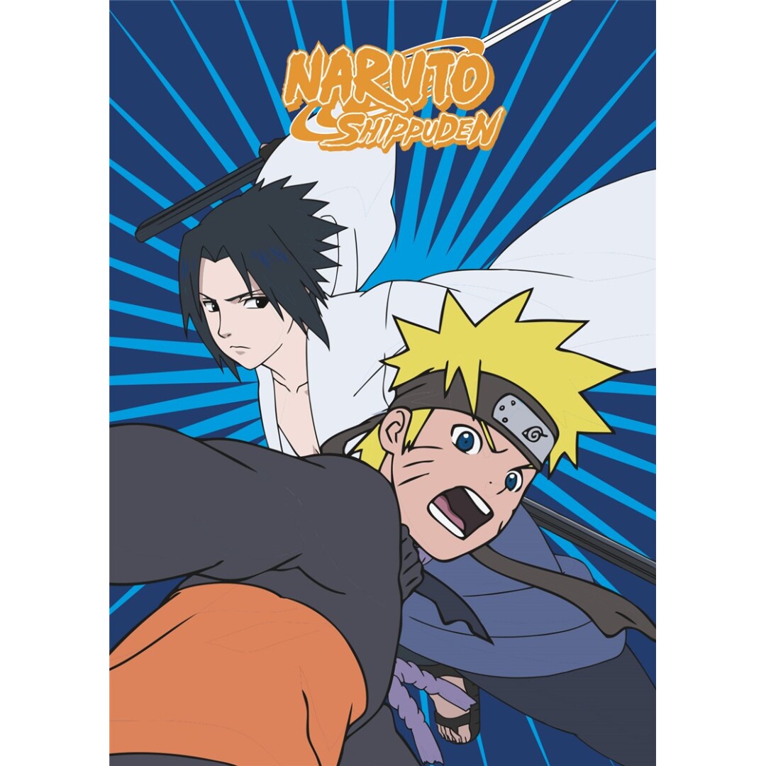 NARUTO - Coperta in pile: "Naruto & Sasuke" (100x140cm) - Disponibile in 2/3 giorni lavorativi