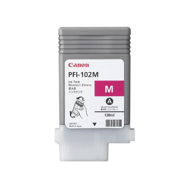 CANON SERBATOIO INCH. MAGENTA PFI-102M SINGOLO (130ml) 0897B001 x iPF 610/710/720/605/510 - Disponibile in 3-4 giorni lavorativi