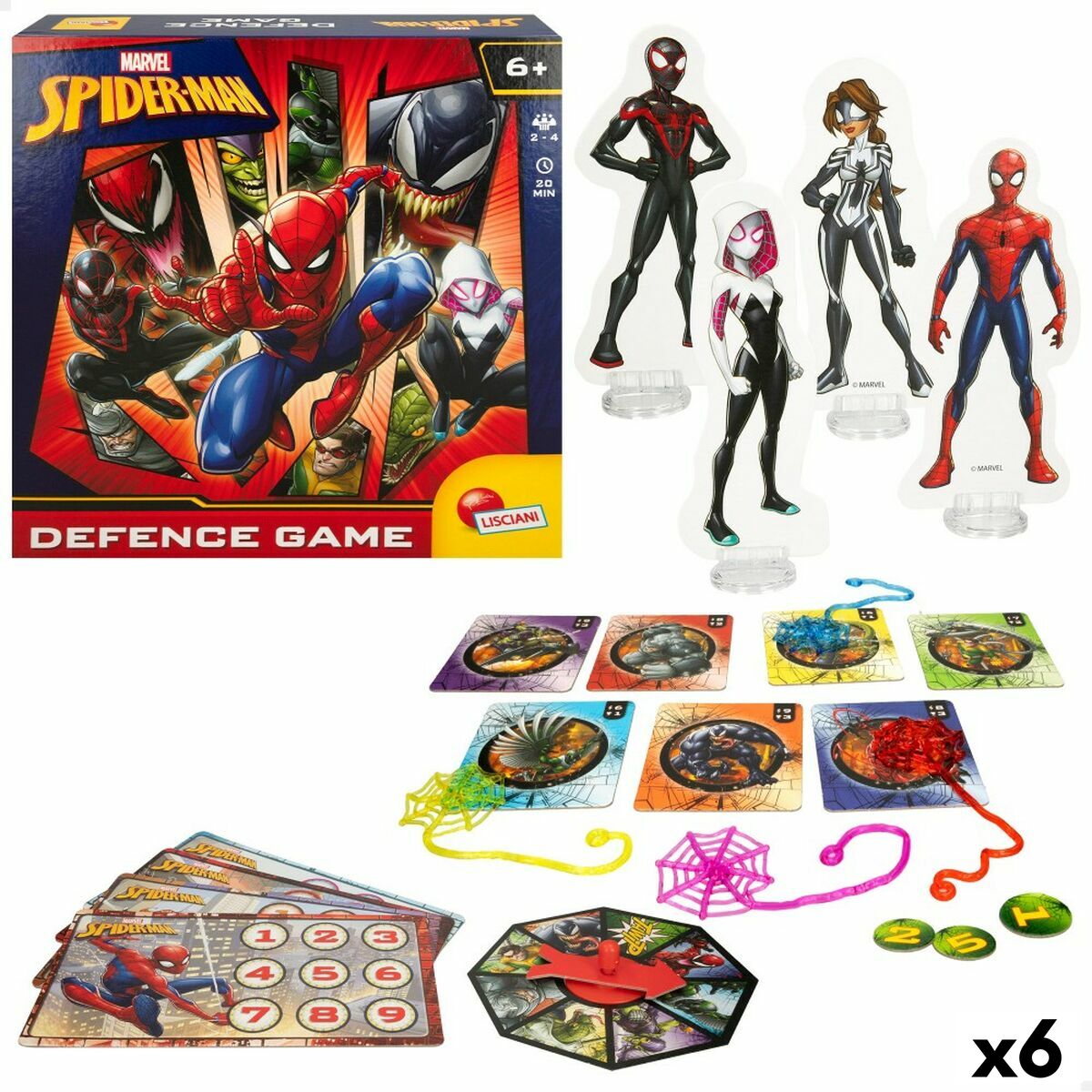 Gioco da Tavolo Spider-Man Defence Game (6 Unità) - Disponibile in 3-4 giorni lavorativi