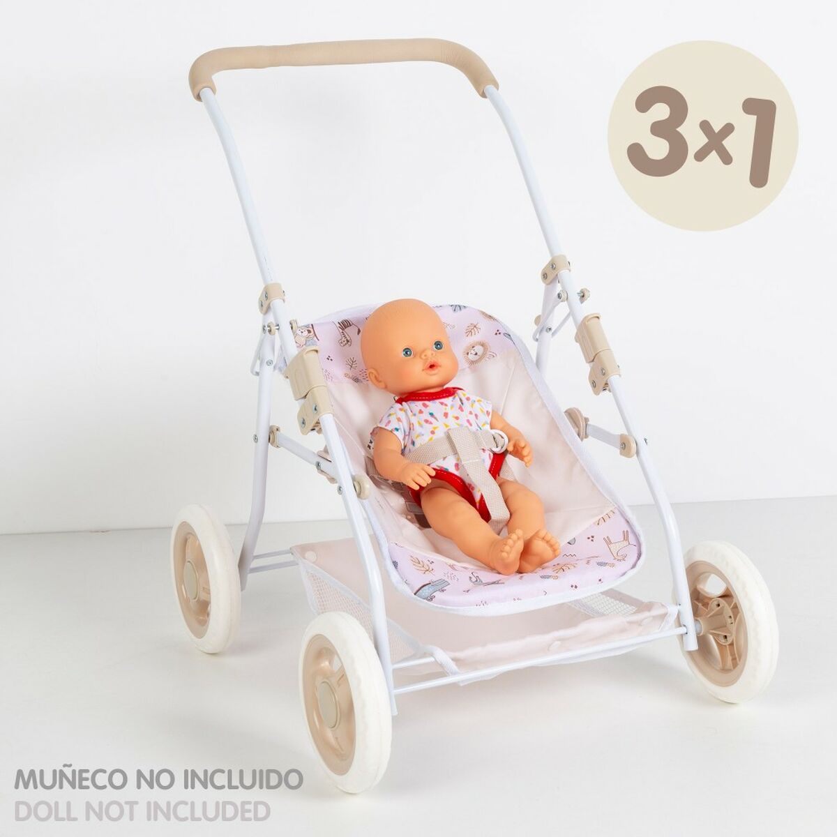 Seggiolina per Bambole Colorbaby Safari 40 x 57 x 49 cm 4 Unità Convertible - Disponibile in 3-4 giorni lavorativi Colorbaby