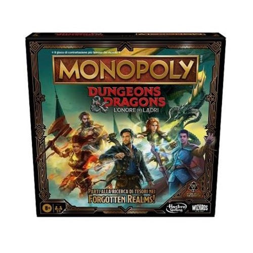 Gioco da tavolo HASBRO MONOPOLY DUNGEONS AND DRAGONS MOVIE - L'ONORE DEI LADRI - Disponibile in 2/3 giorni lavorativi Hasbro