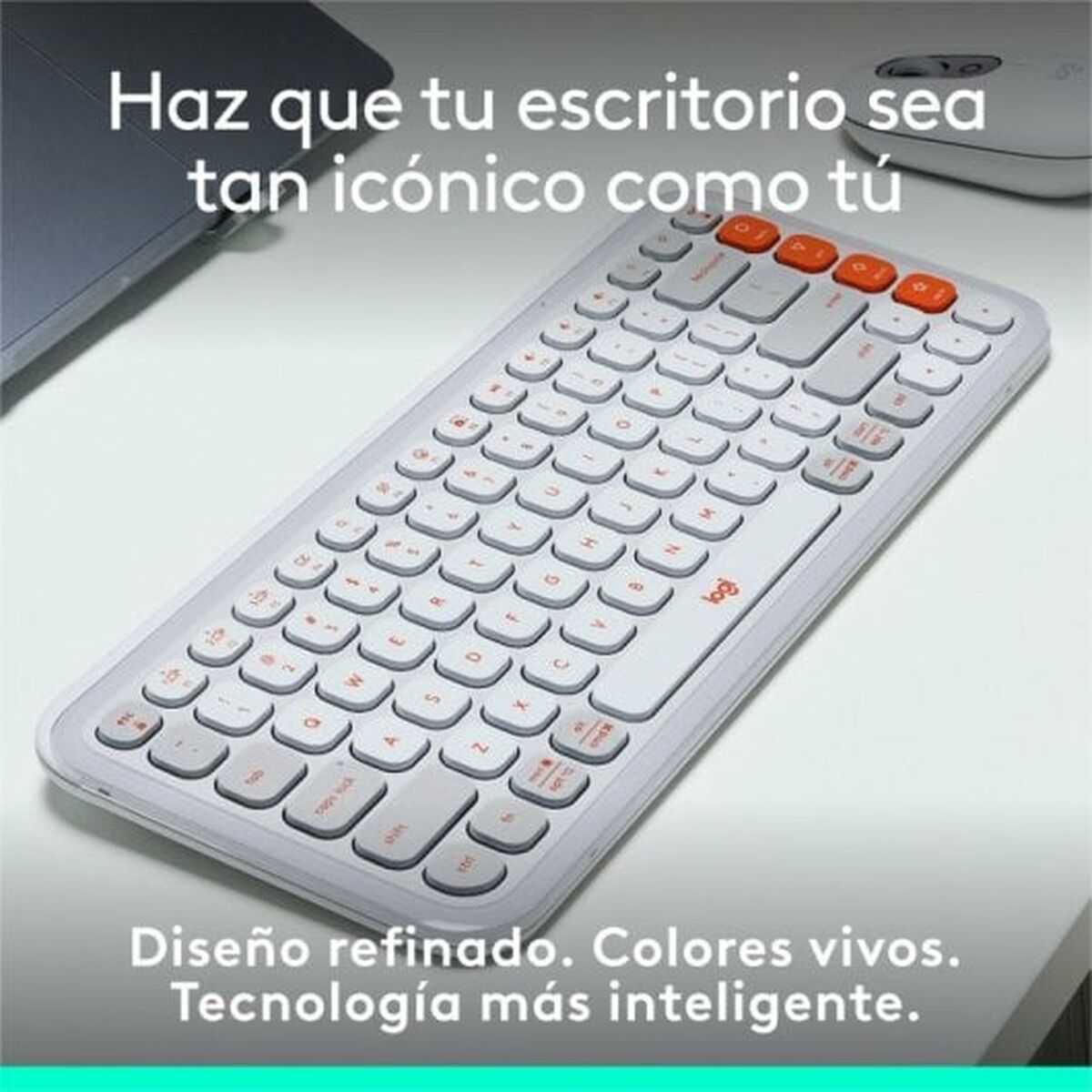 Tastiera Logitech Pop Icon Bianco Qwerty in Spagnolo QWERTY - Disponibile in 3-4 giorni lavorativi