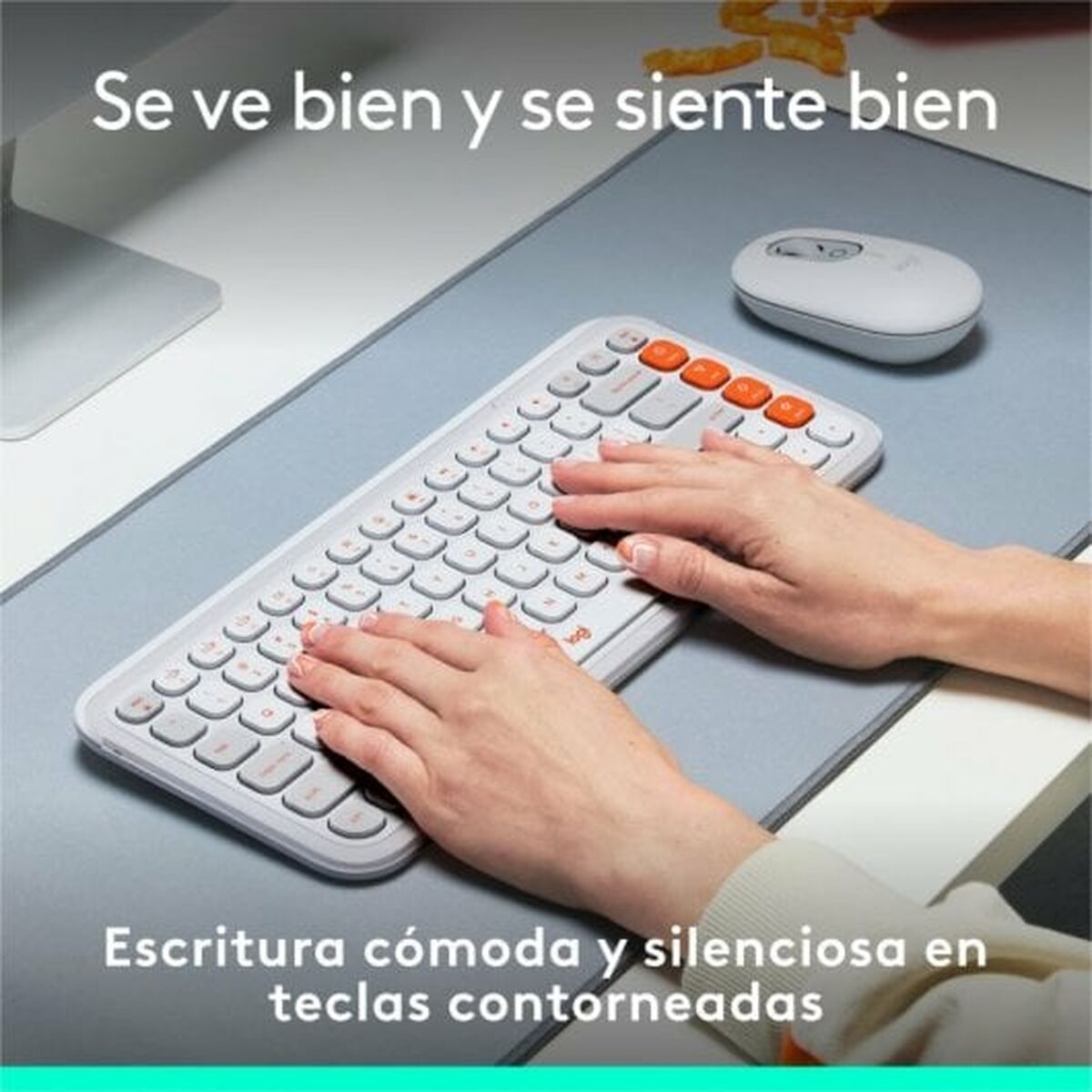 Tastiera Logitech Pop Icon Bianco Qwerty in Spagnolo QWERTY - Disponibile in 3-4 giorni lavorativi