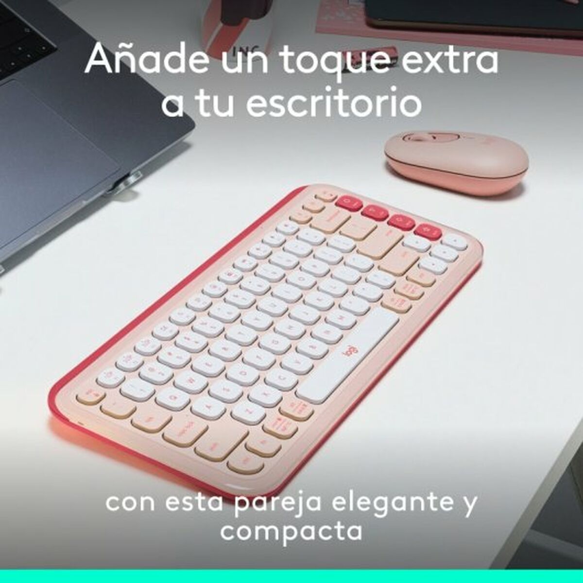 Tastiera Logitech 920-013120 Rosa Qwerty in Spagnolo QWERTY - Disponibile in 3-4 giorni lavorativi