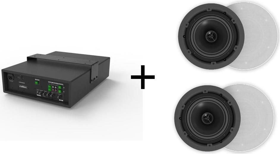 VivoLink audiopack Subwoofer 8" 50W+ 2 x ceiling speakers - Lautsprecher (AUDIOPACK2) - Disponibile in 6-7 giorni lavorativi