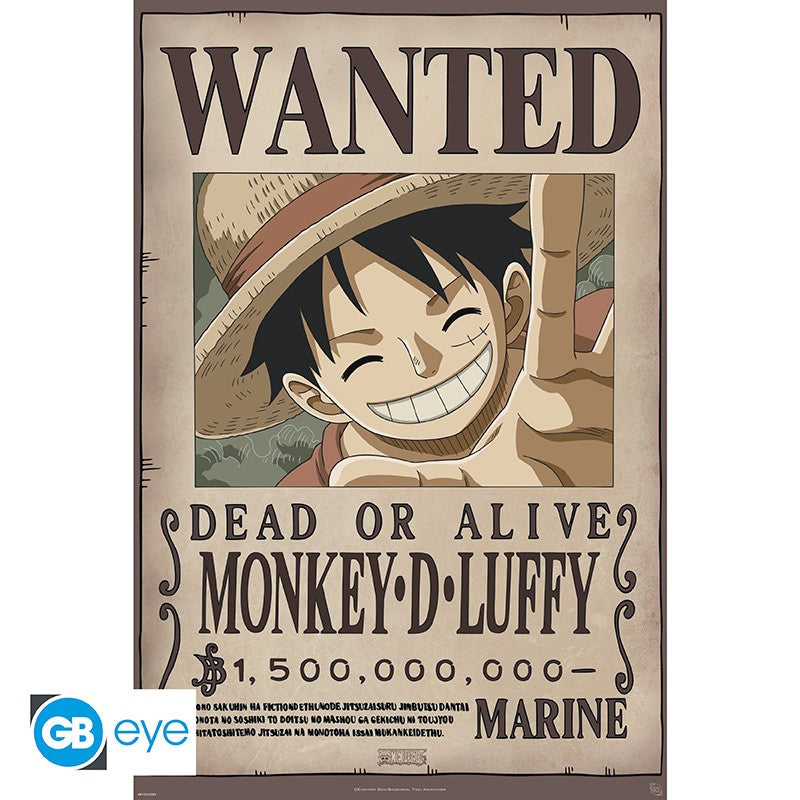 ABYSTYLE ONE PIECE - Poster Max (91.5x61): "Wanted Luffy New 2" - Disponibile in 2/3 giorni lavorativi