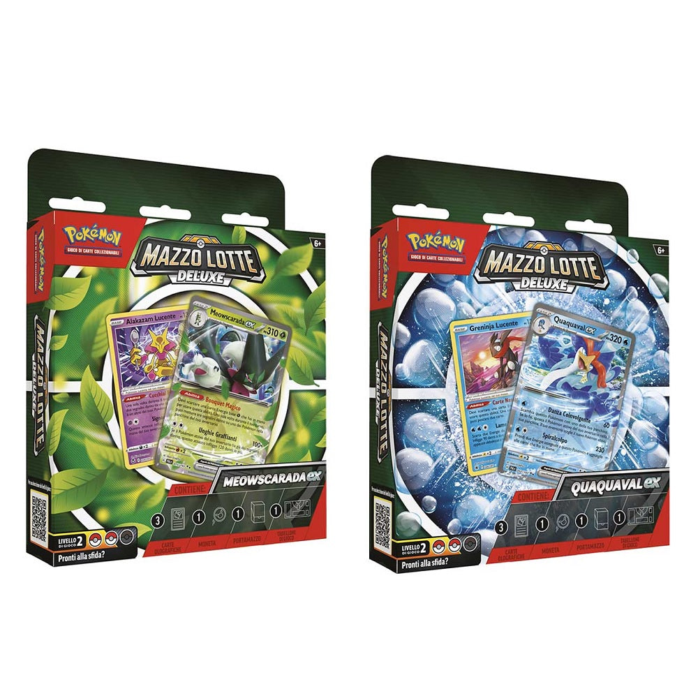 POKEMON - Mazzo Lotte Deluxe Meowscarada Ex / Quaquaval Ex - ITA - Disponibile in 2/3 giorni lavorativi