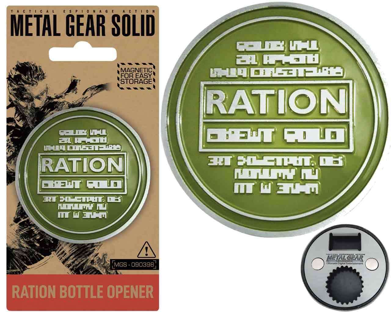 93128 - Metal Gear Solid Bottle Opener Solid Ration 8 cm - Disponibile in 2/3 giorni lavorativi