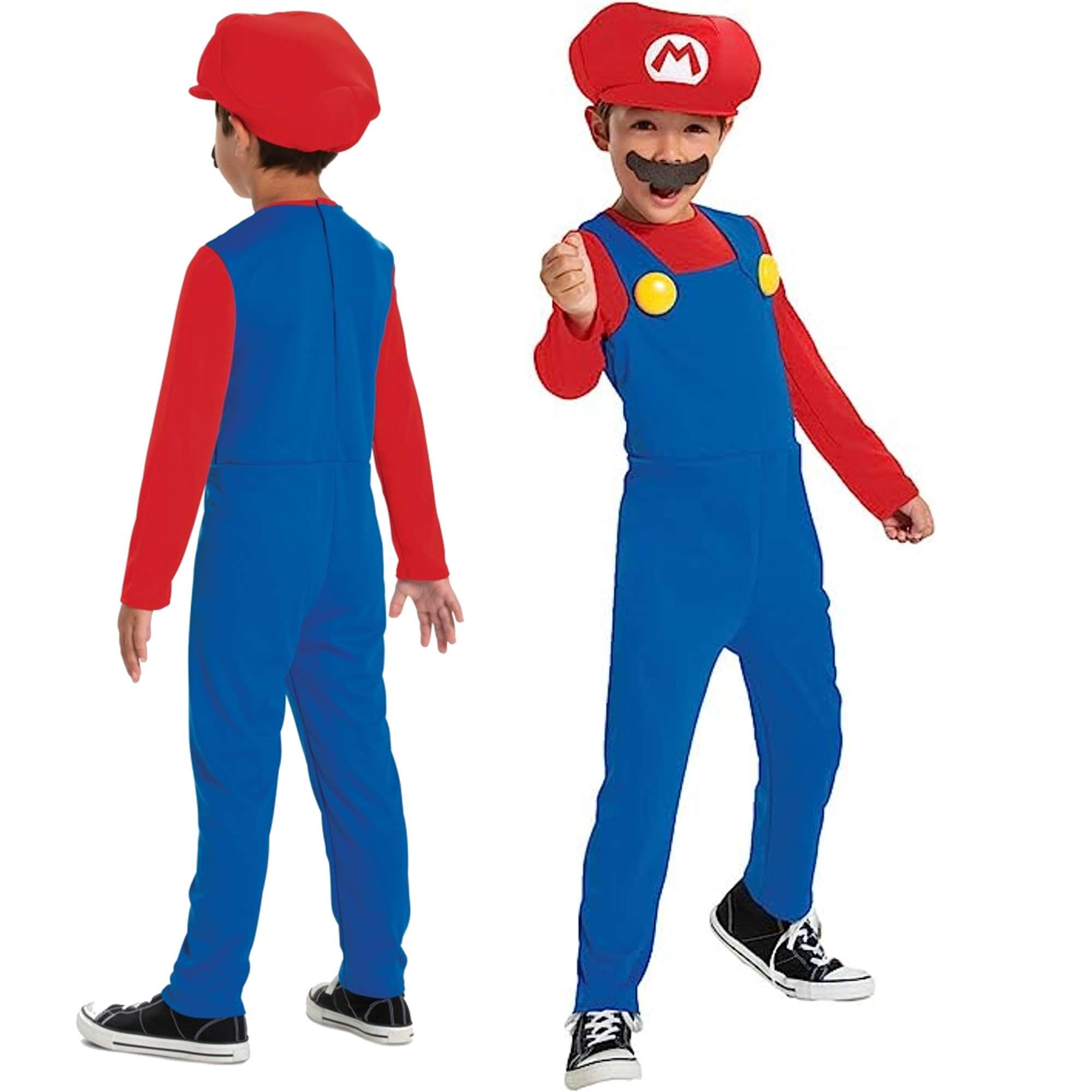 JAKKS PACIFIC NINTENDO: SUPER MARIO - COSTUME SUPER MARIO BAMBINO (TAGLIA S 4-6 ANNI) - Disponibile in 2/3 giorni lavorativi Jakks Pacific