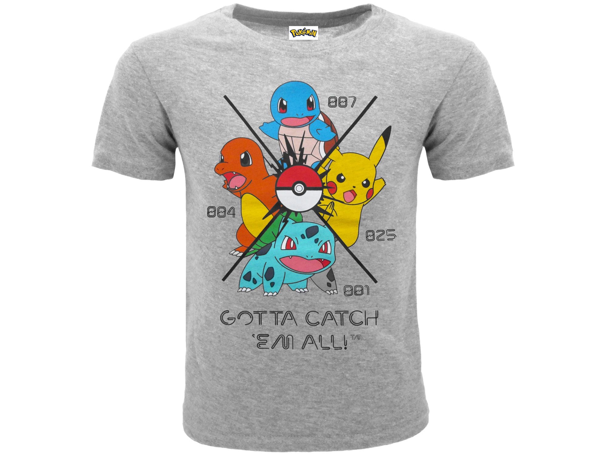 T-Shirt Pokemon - Gotta Catch 'Em All Grigia 12/13 - Disponibile in 2/3 giorni lavorativi GED