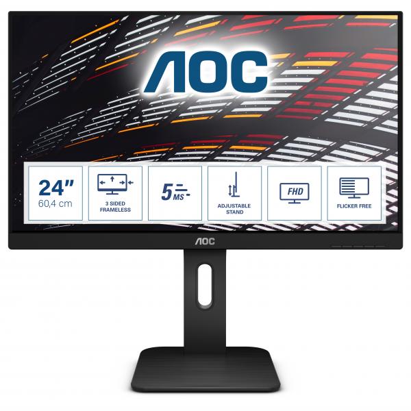 Monitor Led Nuovo AOC MONITOR 23,8 LED IPS 16:9 FHD 5MS 250 CDM, PIVOT, VGA/DVI/DP/HDMI, MULTIMEDIALE - Disponibile in 3-4 giorni lavorativi