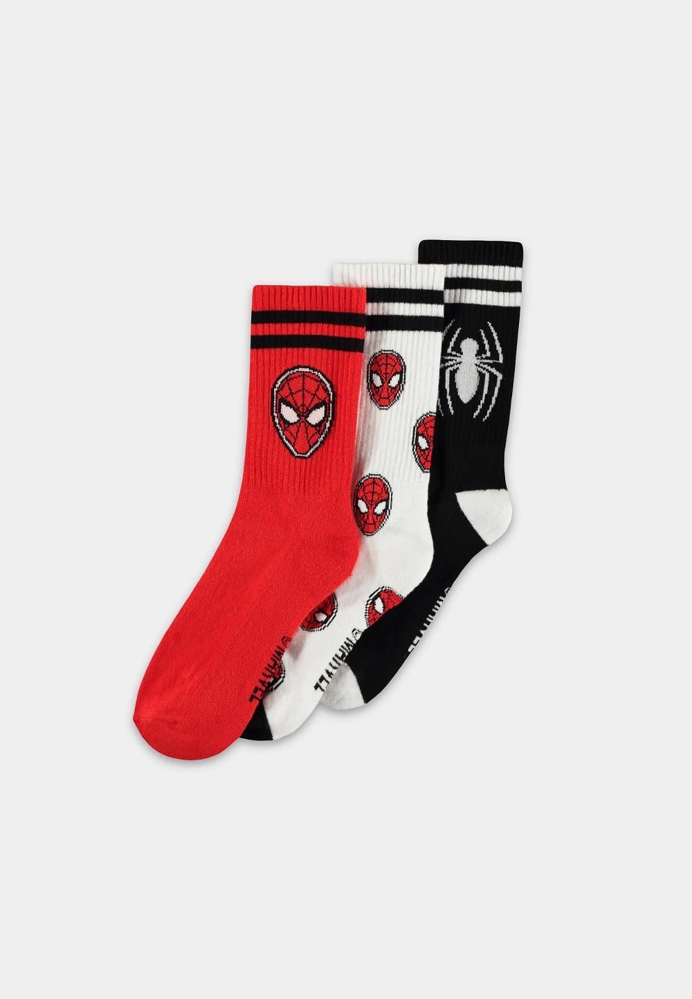 DIFUZED MARVEL SPIDER MAN : Calzini logo unisex (3Pack) (43/46) - Disponibile in 2/3 giorni lavorativi Difuzed