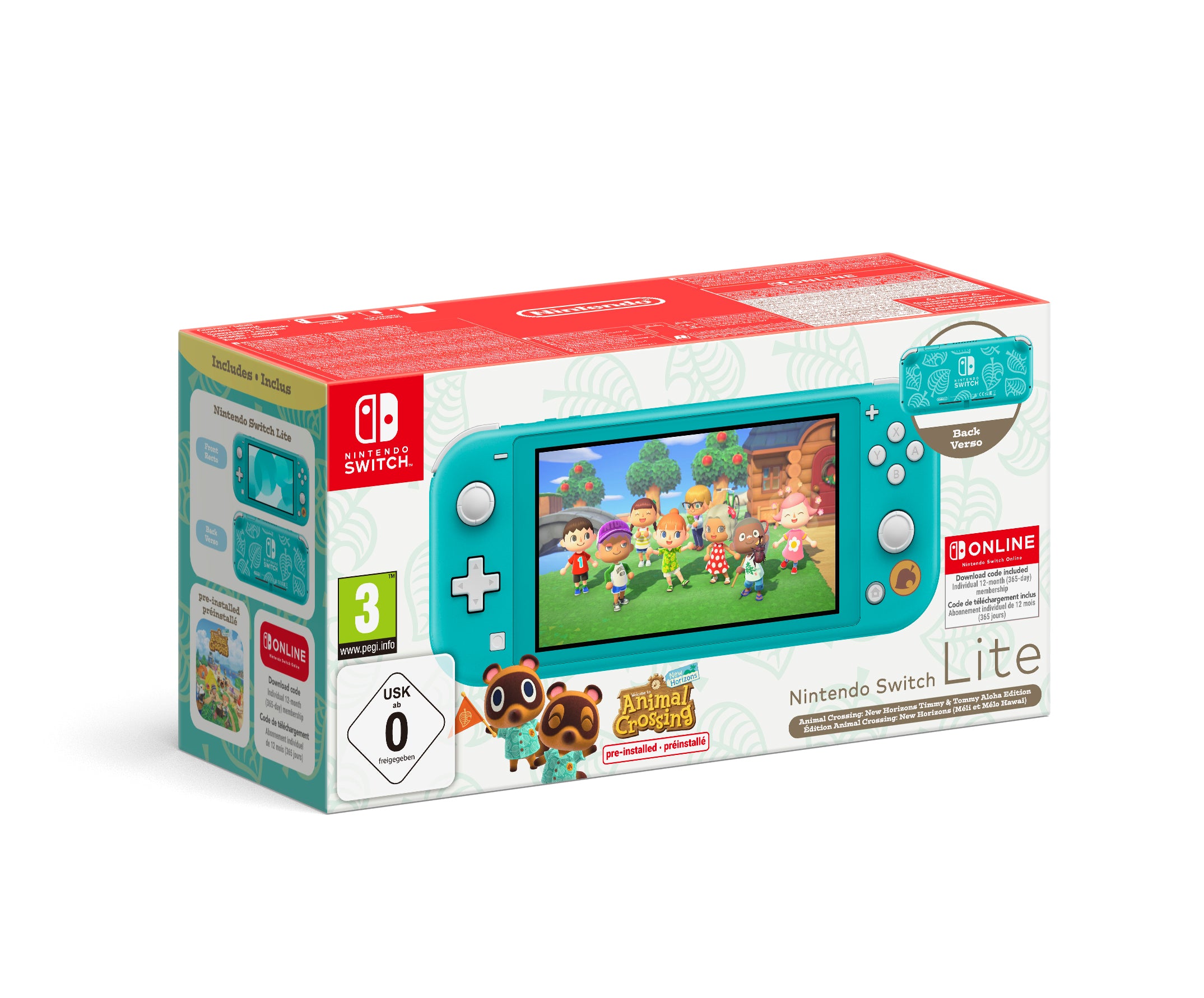 Console Nintendo Switch Lite Turchese Edizione Speciale Animal Crossing T.Tommy + 12 mesi NSO - Disponibile in 2/3 giorni lavorativi