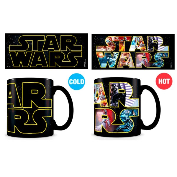 PYRAMID STAR WARS (LOGO CHARACTERS) HEAT CHANGE TAZZA - Disponibile in 2/3 giorni lavorativi