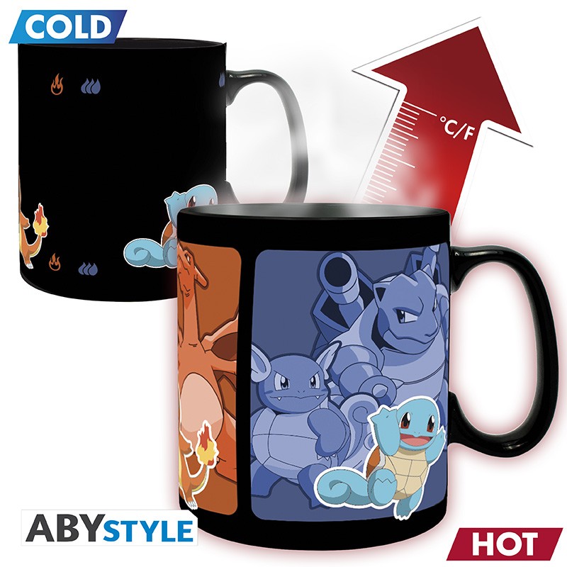 ABYSTYLE POKEMON - Tazza termosensibile 460 ml: "Evolve" - Disponibile in 2/3 giorni lavorativi