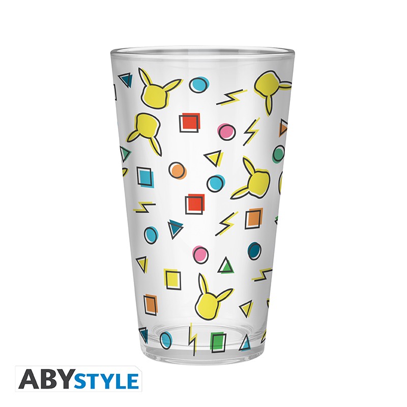 ABYSTYLE POKEMON - Bicchiere grande 400ml: "Pikachu pattern" - Disponibile in 2/3 giorni lavorativi Abystyle