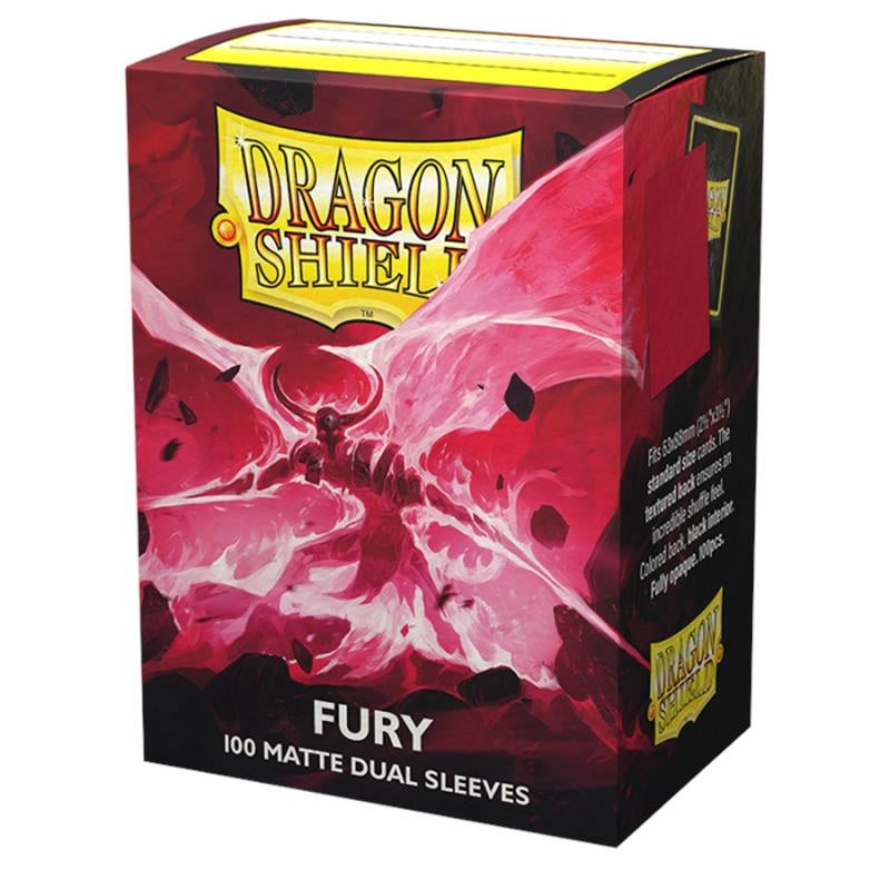 DRAGON SHIELD Dual Matte Sleeves - Fury 'Alaric, Crimson King' (100 Sleeves) - Disponibile in 2/3 giorni lavorativi