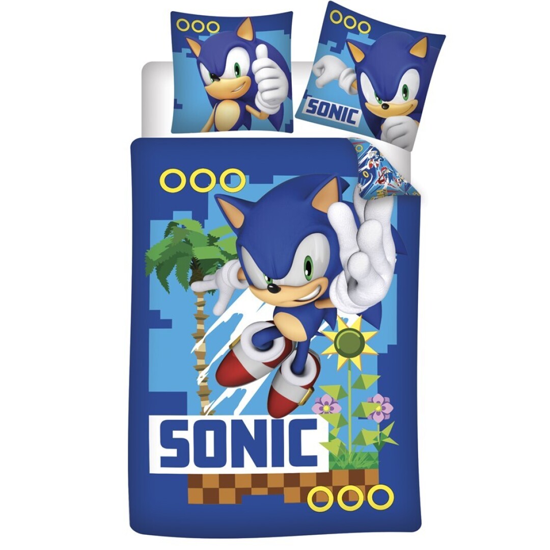 SONIC - Copripiumino (140x200 cm) + Federe (63x63): "Sonic" - Disponibile in 2/3 giorni lavorativi GED