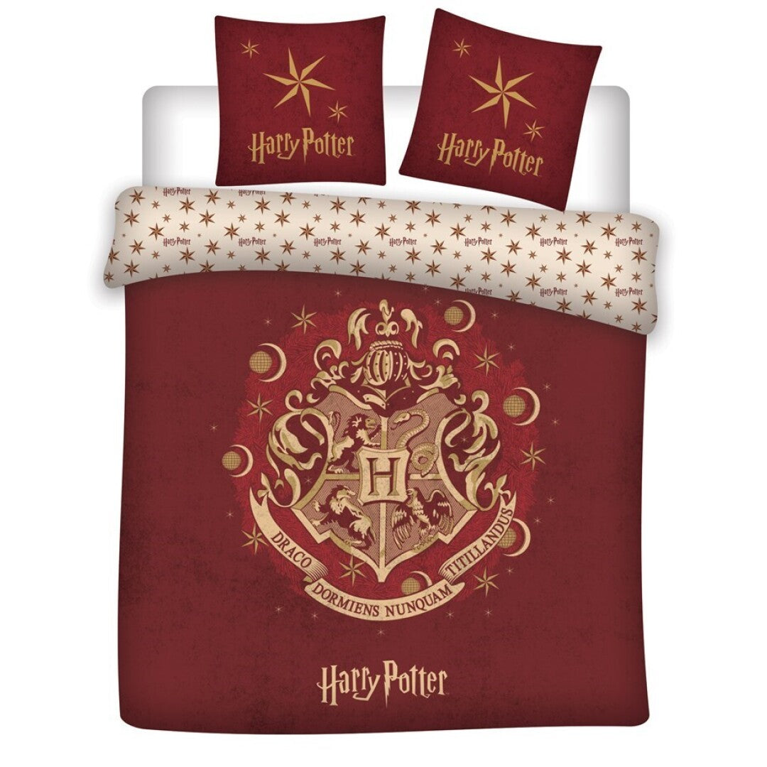 HARRY POTTER - Copripiumino (240x200 cm) + Federe (2x63x63 cm): "Hogwarts" - Disponibile in 2/3 giorni lavorativi