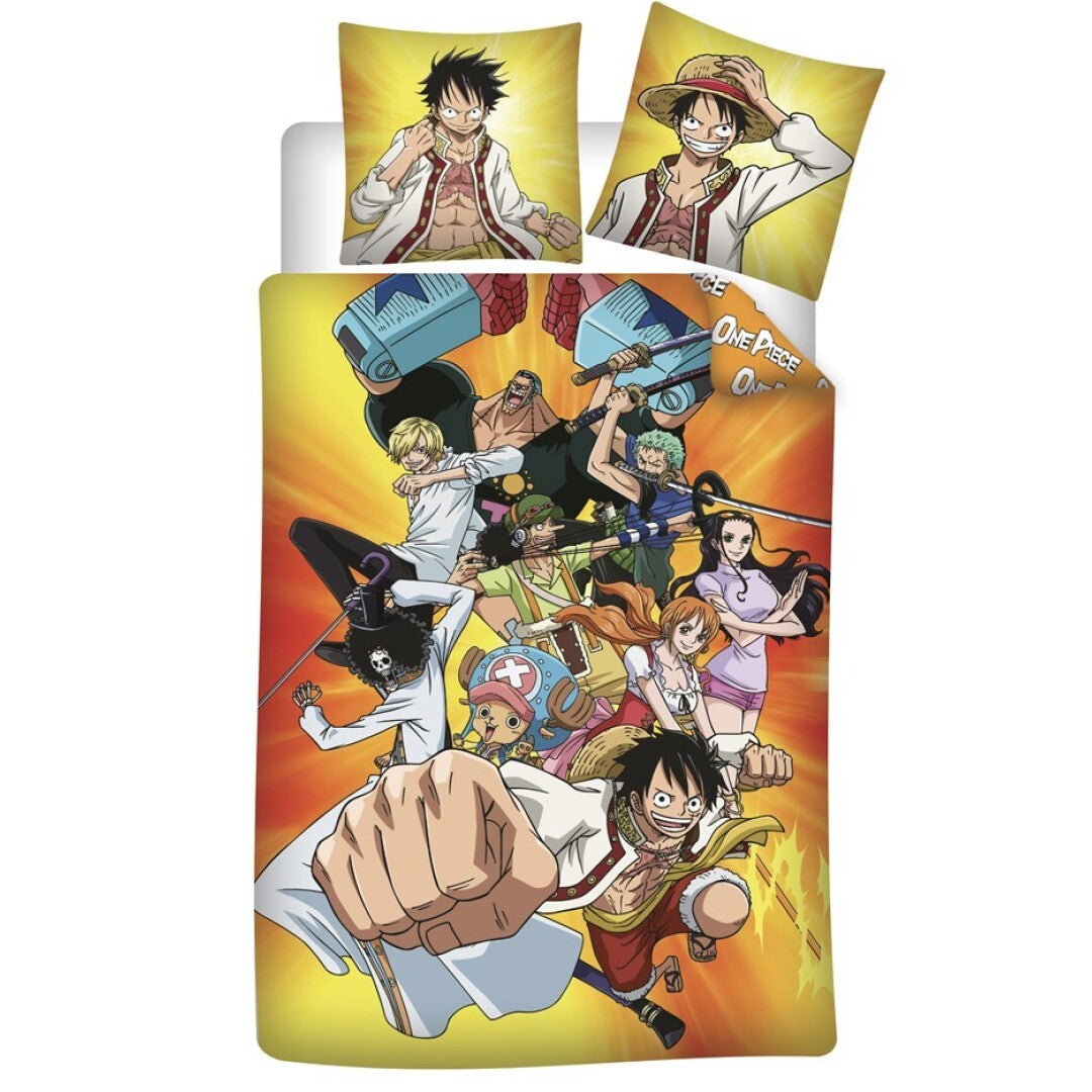 ONE PIECE: Copripiumino (140x200 cm) + Federe (65x65 cm): "Team" - Disponibile in 2/3 giorni lavorativi