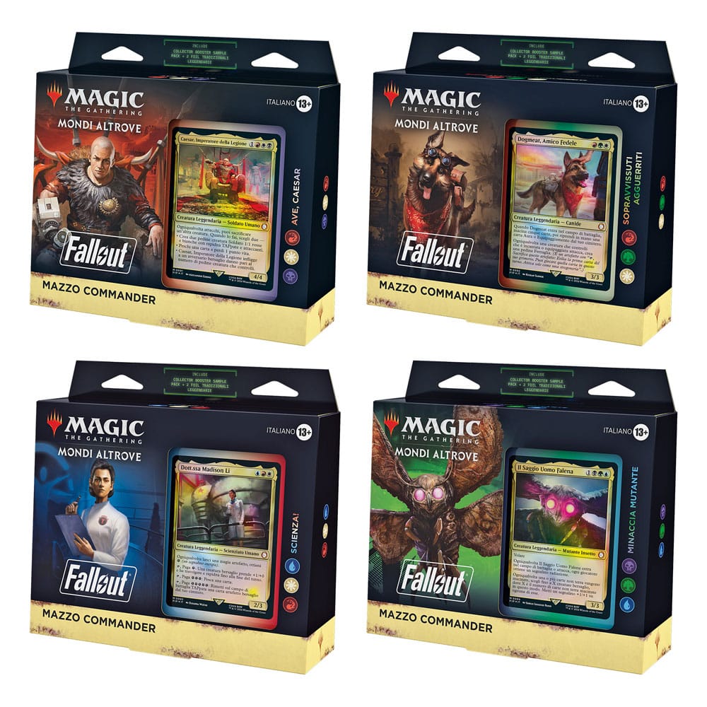 Magic: The Gathering Universes Beyond - Fallout Commander Deck (display 4 mazzi) - ITA - Disponibile in 2/3 giorni lavorativi