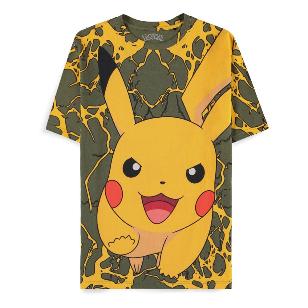 DIFUZED Pokémon - Pikachu Lightning Men's Short Sleeved T-shirt S - Disponibile in 2/3 giorni lavorativi Difuzed