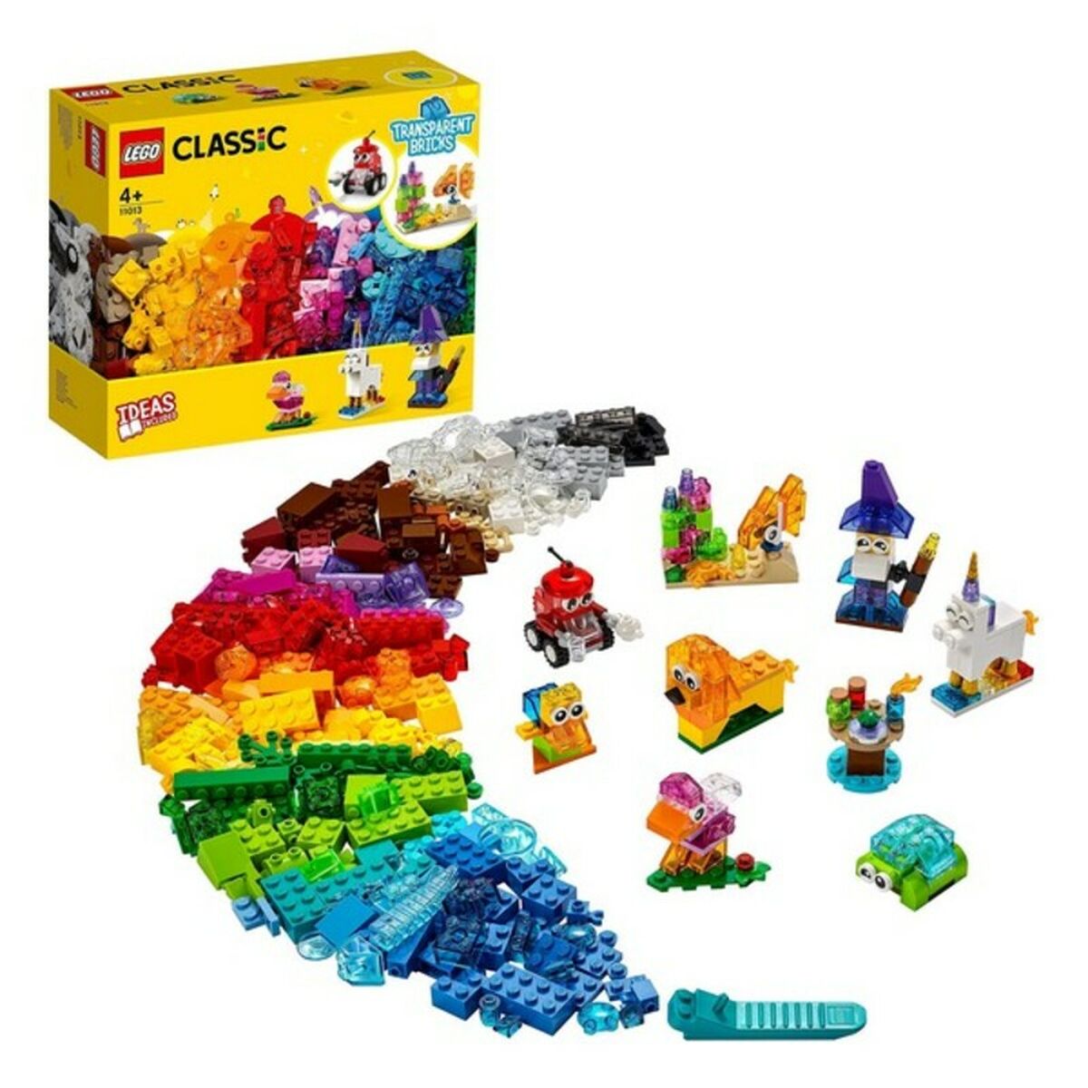 Playset Classic Transparent Bricks Lego 11013 500 Pezzi - Disponibile in 3-4 giorni lavorativi