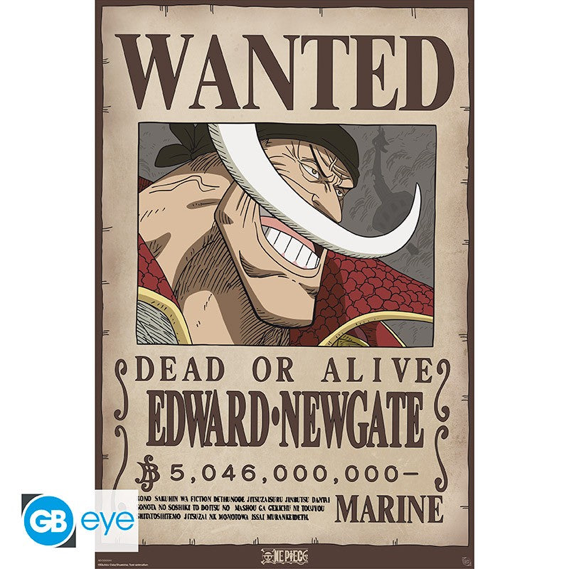 ABYSTYLE ONE PIECE - Poster Maxi 91.5x61: "Wanted Whitebeard" - Disponibile in 2/3 giorni lavorativi