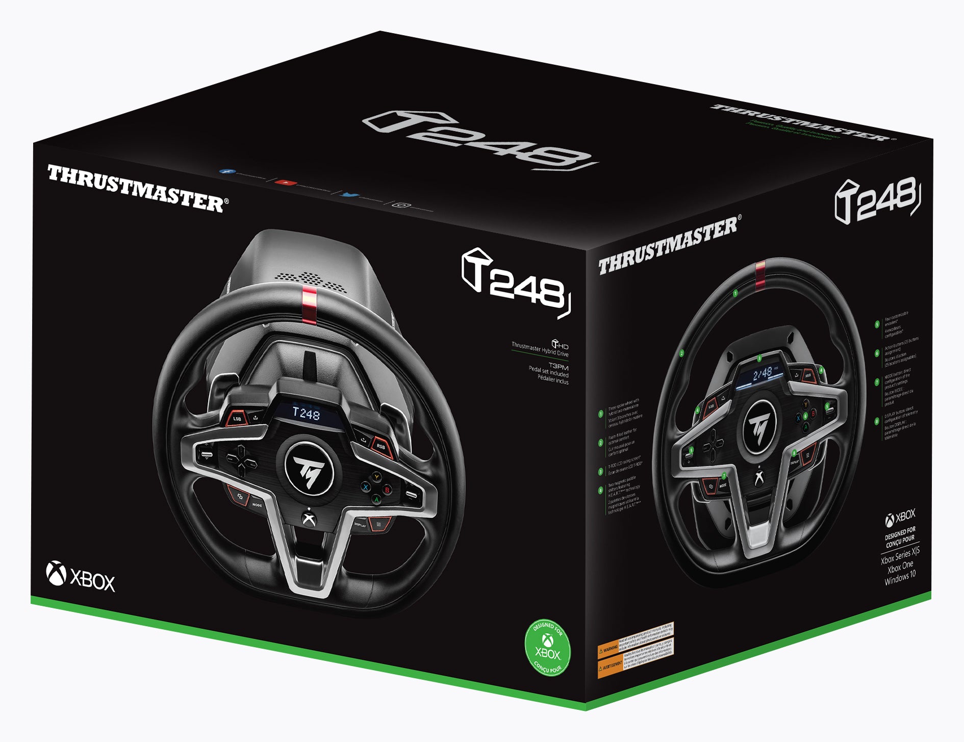 Xbox Series THRUSTMASTER Volante T248 (Compatibile Xbos Series X/S e PC) Accessori - Disponibile in 2/3 giorni lavorativi Thrustmaster