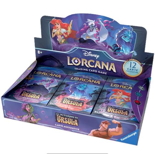 RAVENSBURGER DISNEY: LORCANA - IL RITORNO DI URSULA DISPLAY (24 BUSTE) - ITA - Disponibile in 2/3 giorni lavorativi