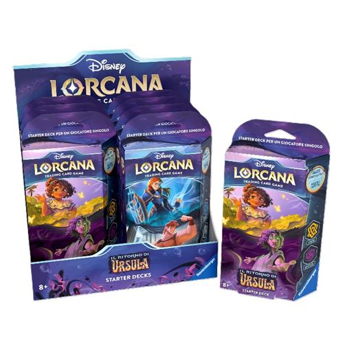 RAVENSBURGER DISNEY: LORCANA - IL RITORNO DI URSULA STARTER DECKS DISPLAY (8 MAZZI) - ITA - Disponibile in 2/3 giorni lavorativi