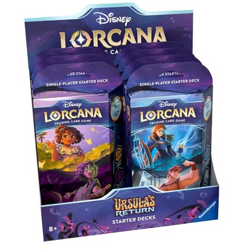 RAVENSBURGER DISNEY: LORCANA - URSULA'S RETURN STARTER DECKS DISPLAY (8 MAZZI) - ENG - Disponibile in 2/3 giorni lavorativi Ravensburger TCG