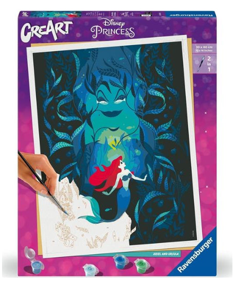 RAVENSBURGER CreArt Serie Premium B - Disney: Arielle e Ursula CreArt Adult - Disponibile in 2/3 giorni lavorativi Ravensburger