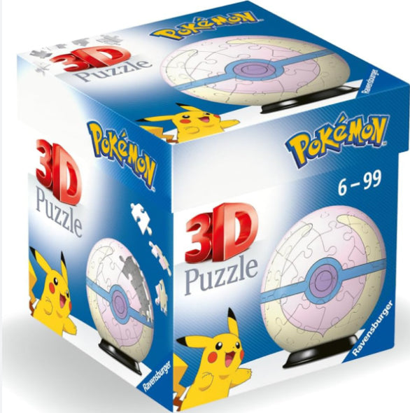 RAVENSBURGER Pokémon Heal Ball rosa3D Puzzleball 54 pezzi - Disponibile in 2/3 giorni lavorativi