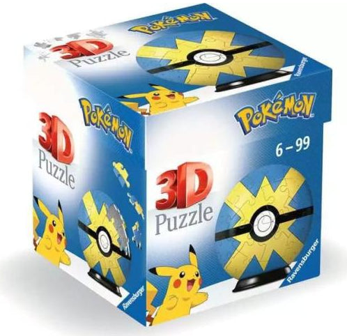 RAVENSBURGER Pokémon Quick Ball gialla-blu3D Puzzleball 54 pezzi - Disponibile in 2/3 giorni lavorativi