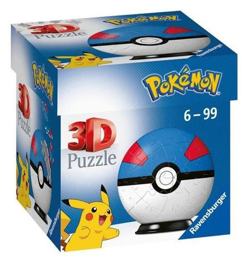 RAVENSBURGER Pokeball blu3D Puzzleball 54 pezzi - Disponibile in 2/3 giorni lavorativi Ravensburger