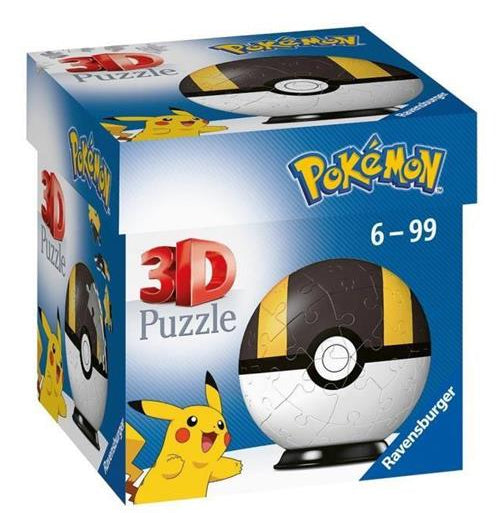 RAVENSBURGER Pokeball nera3D Puzzleball 54 pezzi - Disponibile in 2/3 giorni lavorativi Ravensburger