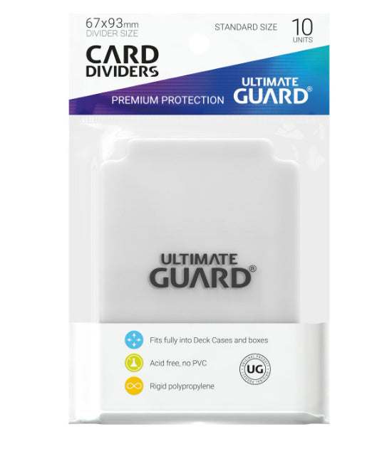 ULTIMATE GUARD Card Dividers Standard Size Transparent (10) - Disponibile in 2/3 giorni lavorativi