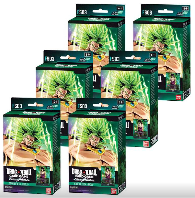 BANDAI DRAGON BALL SUPER FUSION WORLD Starter Deck FS-03 (3rd wave) Display 6x - BROLY - ENG - Disponibile in 2/3 giorni lavorativi Bandai TCG