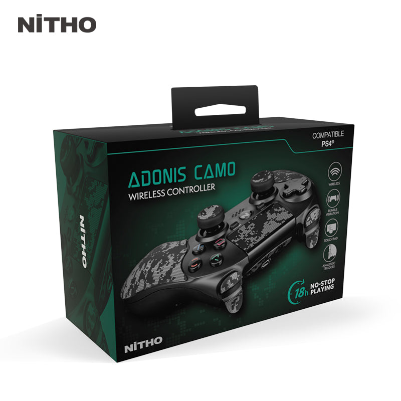 PS4 NiTHO ADONIS CAMO BT CONTROLLER Accessori - Disponibile in 2/3 giorni lavorativi