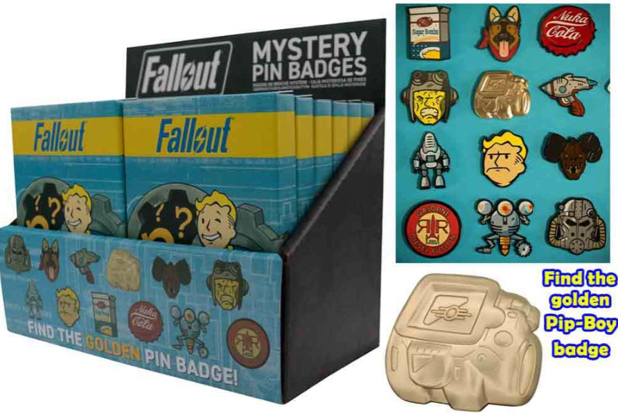 99395 - Fallout World Pin Badge Display Mystery Pin Badge (12) - Disponibile in 2/3 giorni lavorativi