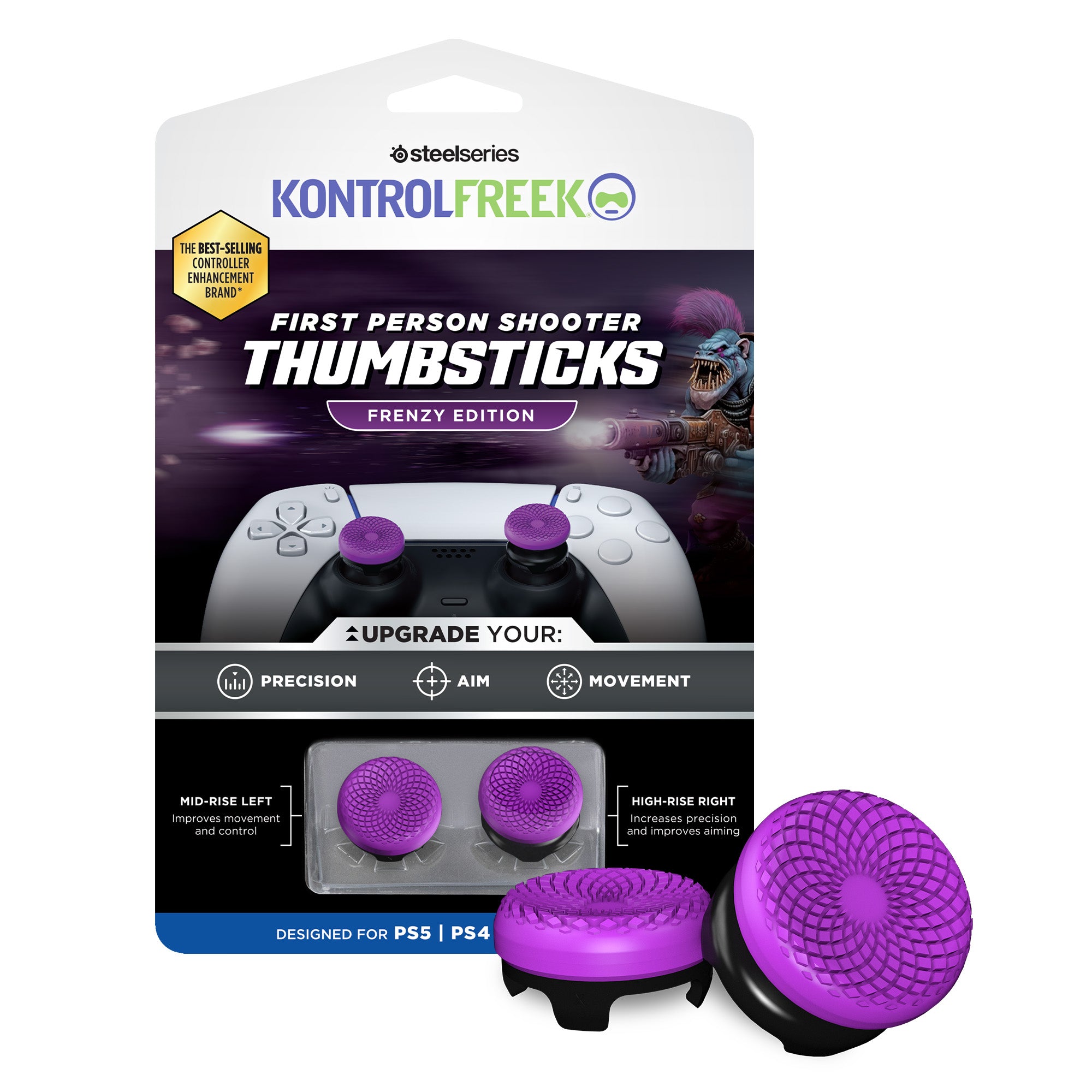 PS5 KONTROLFREEK FPS Frenzy Purple/Black Accessori - Disponibile in 2/3 giorni lavorativi