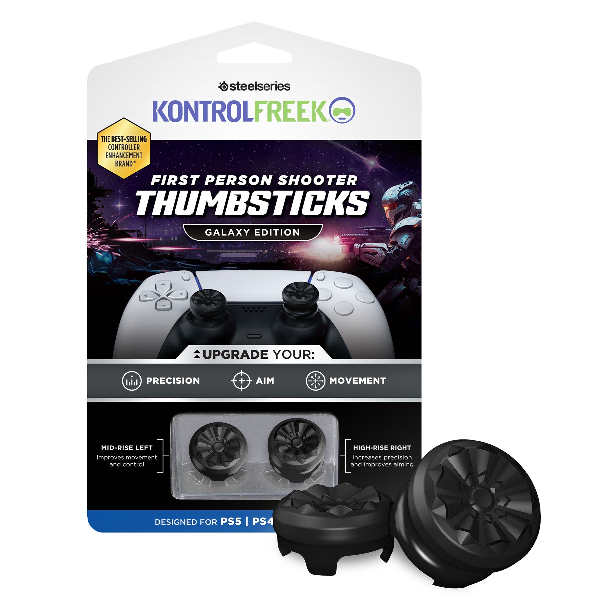 PS5 KONTROLFREEK FPS Galaxy BLACK Kit Accessori - Disponibile in 2/3 giorni lavorativi