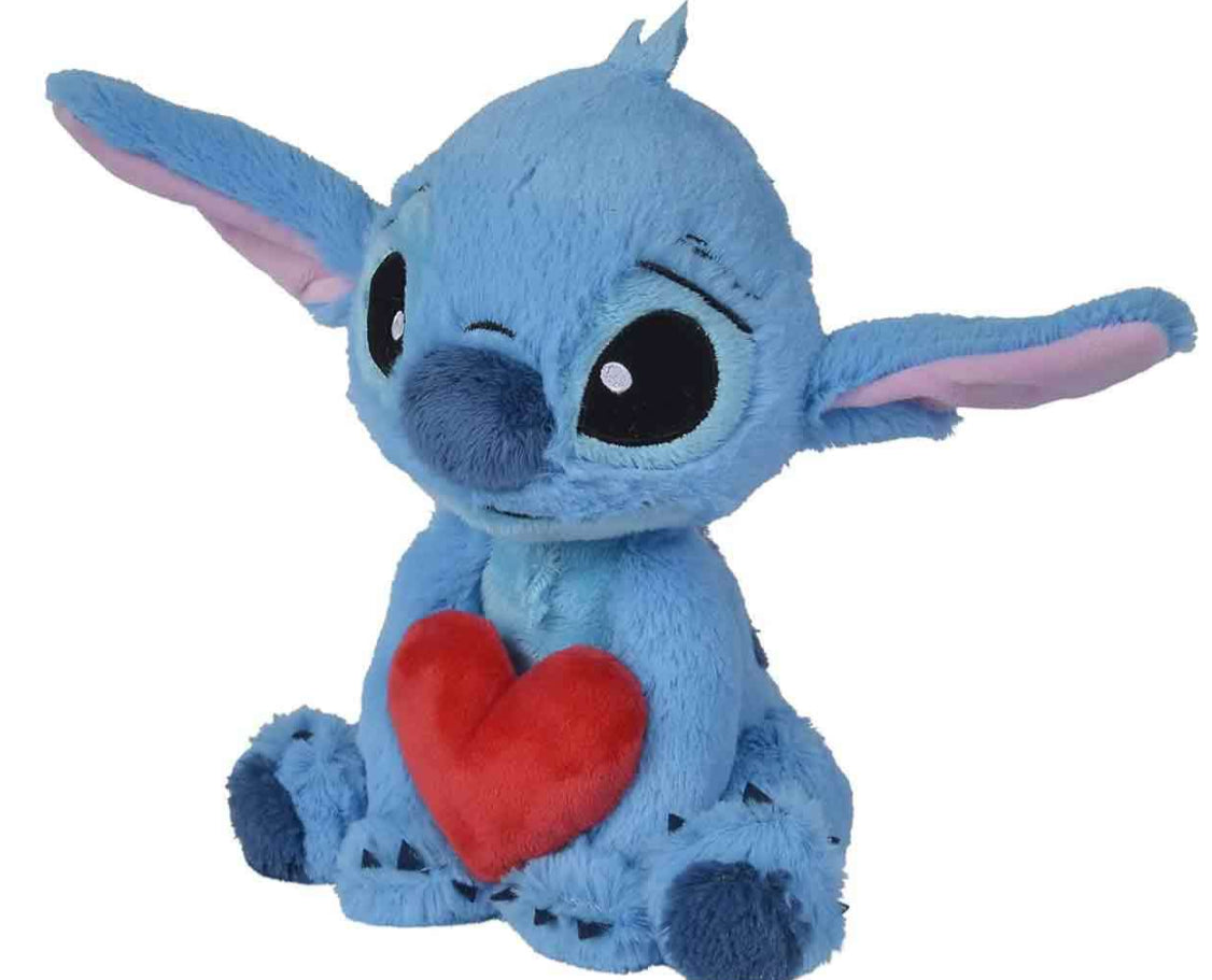 SIMBA - 99921 - Lilo & Stitch: Stitch Holding Heart Peluche 25 Cm - Disponibile in 2/3 giorni lavorativi