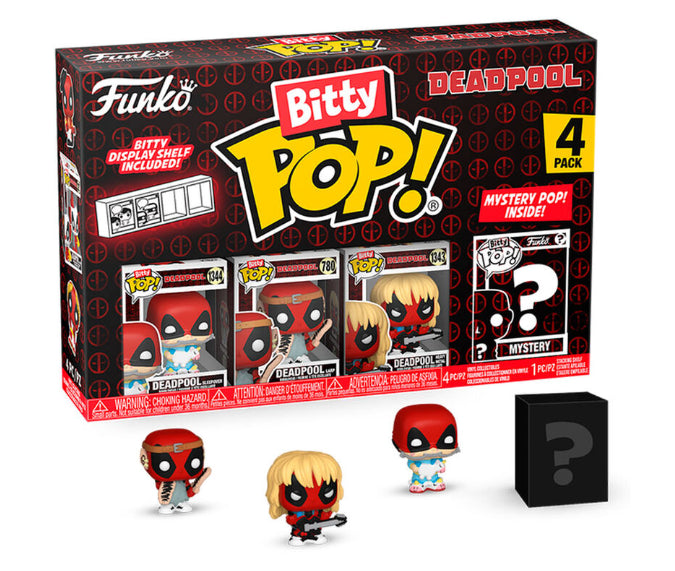 Funko Pop! FUNKO POP Bitty Pop! 4-Pack: Deadpool - Sleepover Vinyl Figures - Disponibile in 2/3 giorni lavorativi