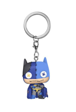 Funko Pop! FUNKO POP DC Patchwork - Portachiavi Batman? 4 cm - Disponibile in 2/3 giorni lavorativi